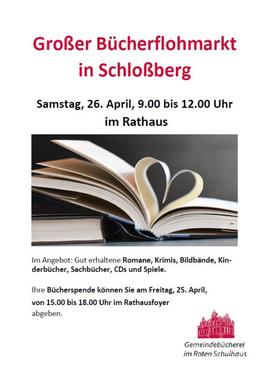 Großer Bücherflohmarkt in Schloßberg
