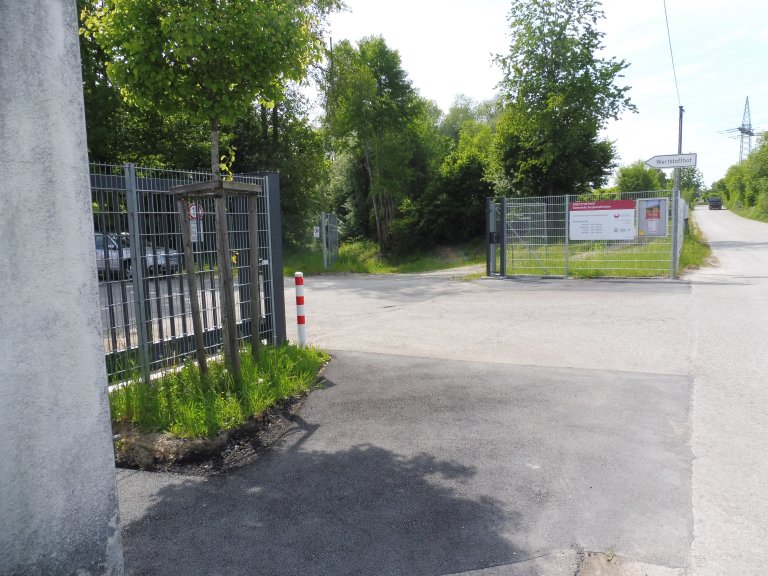 Zufahrtsituation Wertstoffhof