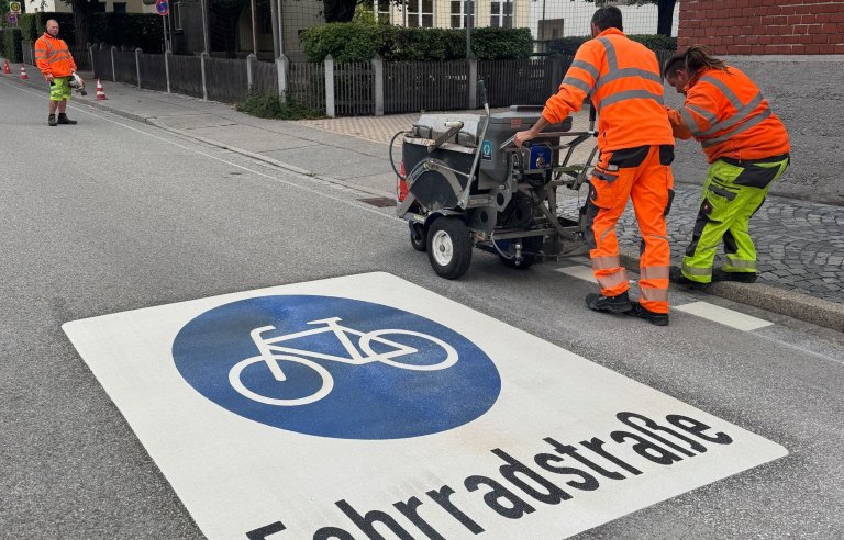 Eröffnung der ersten Fahrradstraße in der Gemeinde Stephanskirchen